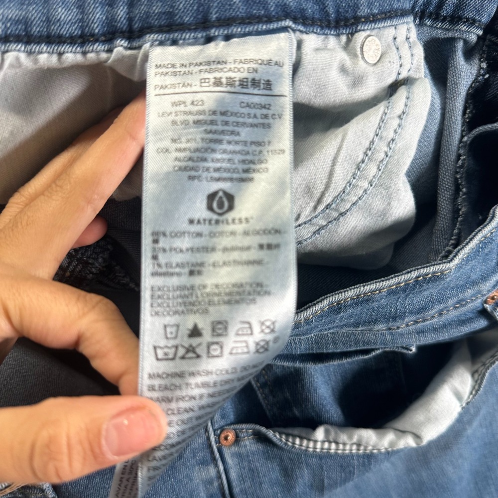 Signature by Levi Strauss Jeans Womens 20 Blue Denim Straight Slim Fit Mid-Rise - Picture 4 of 12